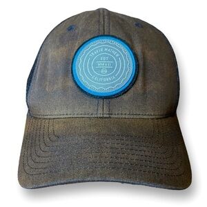 Travis Mathew Golf Mesh Snap Back Cap Hat Brown Distressed Sun Faded OSFM